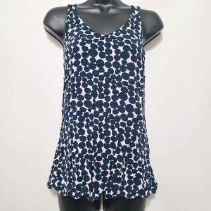 XXI Twenty One Polka Dot Navy Blue Sleeveless Top [S]